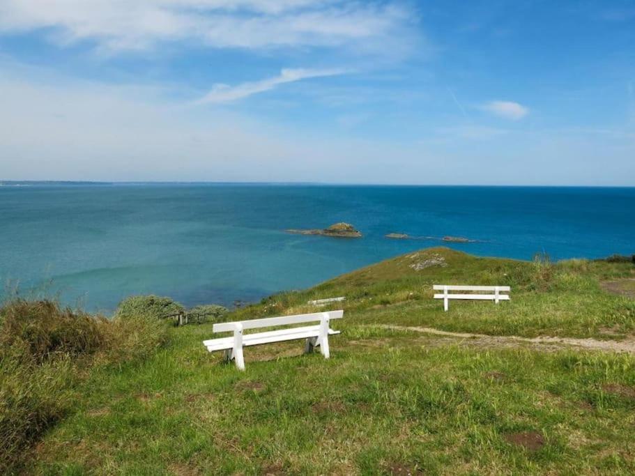 Appart Vue Mer-Au Pied Du Chemin De Randonnee " Bassan" Planguenoual Bagian luar foto